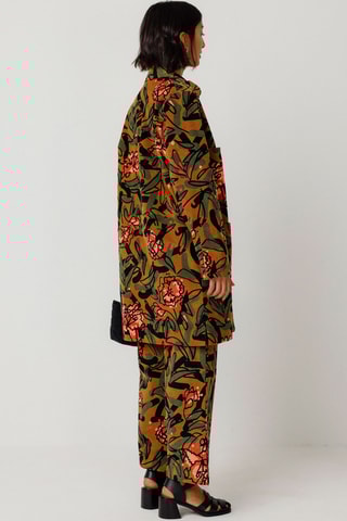 Vestido-camisa em algodão biológico Gaila - Multicor