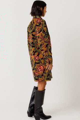 Vestido-camisa em algodão biológico Gaila - Multicor