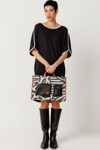 Mala shopper em couro Agres - Multicor