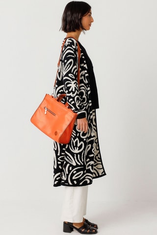 Mala shopper em couro Busot - Laranja