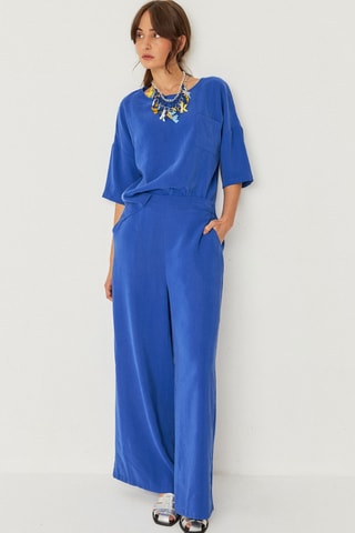 Calças palazzo Klodin - Azul