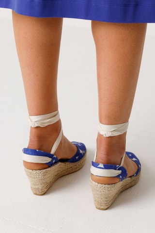 Alpargatas com cunha Hondar - Azul