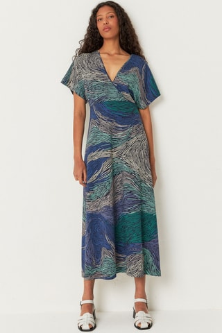 Vestido estilo patinadora em algodão biológico Leire - Multicor