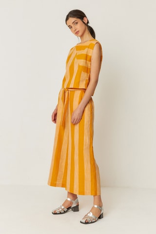 Blusa em linho e algodão biológico Lesia - Amarelo