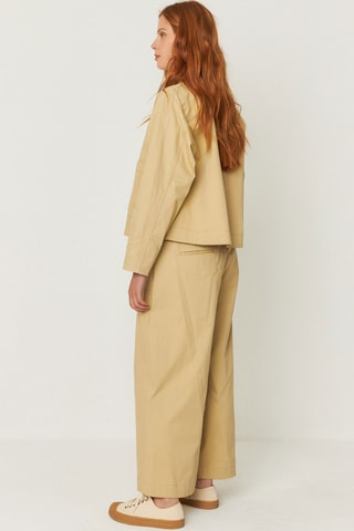 Casaco reversível em algodão biológico Olga - Bege