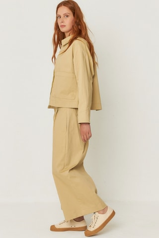 Casaco reversível em algodão biológico Olga - Bege