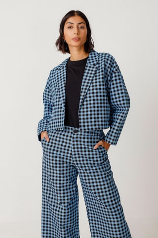 Casaco em algodão biológico Hegoa - Azul