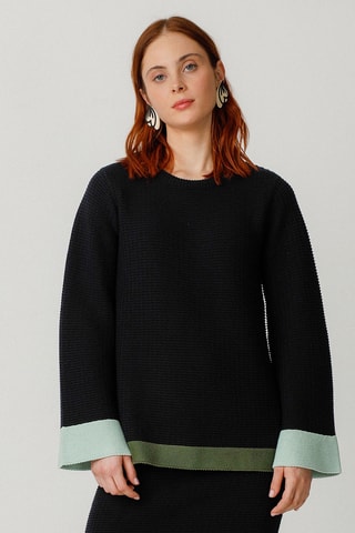 Camisola em algodão biológico Lihuri - Preto