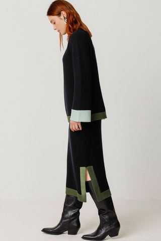 Camisola em algodão biológico Lihuri - Preto