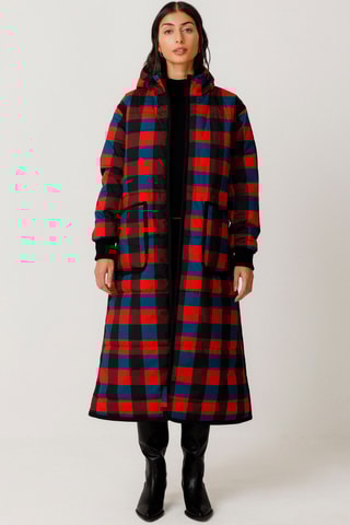 Saia direita em algodão biológico cintura alta Alda - Preto