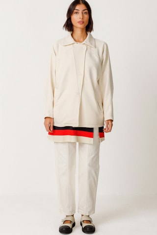 Casaco em algodão biológico Madalen - Bege