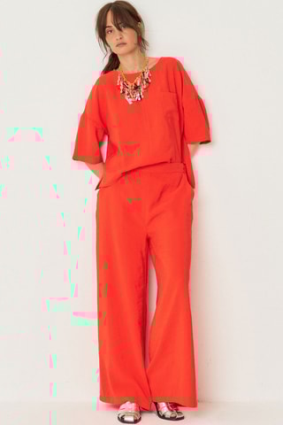 Calças palazzo Klodin - Vermelho