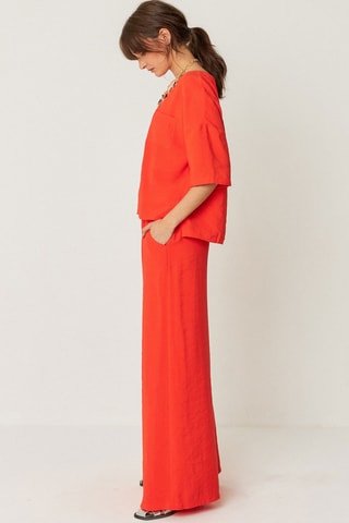 Calças palazzo Klodin - Vermelho