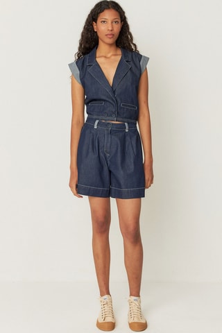 Casaco em ganga e em algodão biológico Iduia - Azul