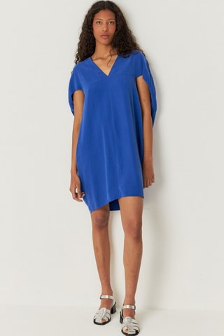 Vestido direito Leiun - Azul