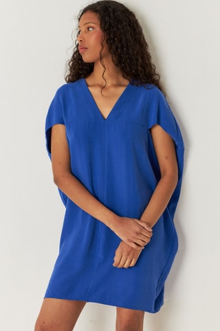 Vestido direito Leiun - Azul