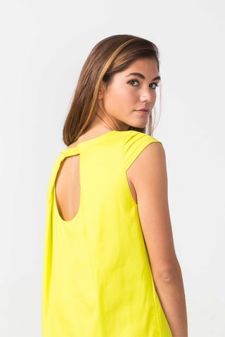 Vestido trapézio em algodão biológico Oiartza - Verde-lima - Verde-claro