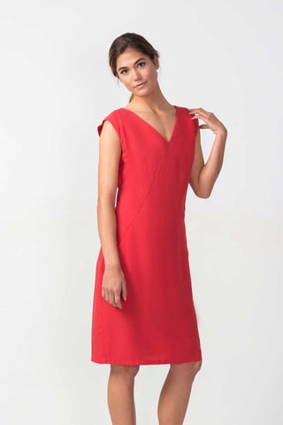 Vestido direito Zerua - Vermelho - Vermelho