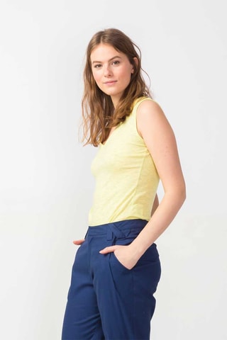 Top em algodão biológico Hamabost - Amarelo - Amarelo