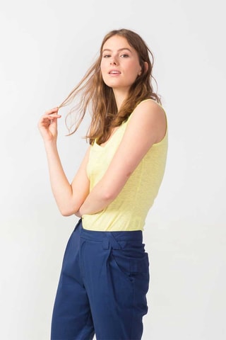 Top em algodão biológico Hamabost - Amarelo - Amarelo