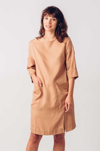 Vestido direito Adar - Camel - Caqui