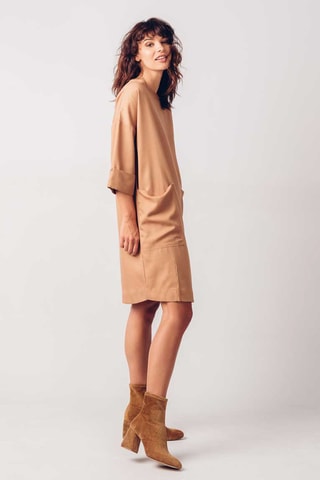 Vestido direito Adar - Camel - Caqui