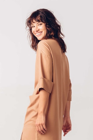Vestido direito Adar - Camel - Caqui