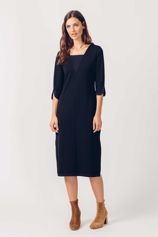 Vestido midi Lakha - Azul-marinho - Preto