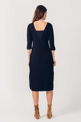 Vestido midi Lakha - Azul-marinho - Preto