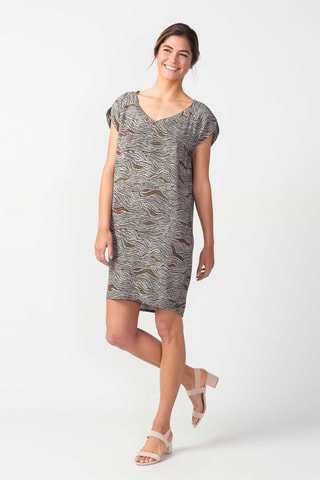 Vestido direito Izaro - Cru e preto - Preto