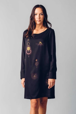 Vestido direito Silbe - Azul-marinho - Preto