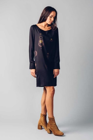 Vestido direito Silbe - Azul-marinho - Preto