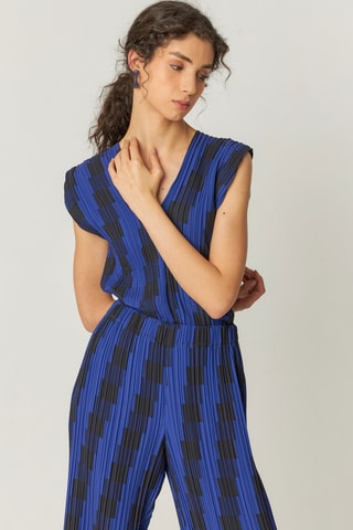 Top plissado Berta - Azul