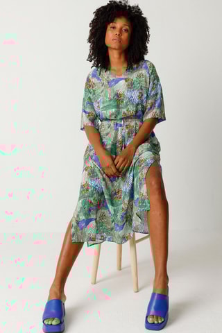 Vestido midi Kora - Multicor