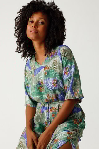 Vestido midi Kora - Multicor