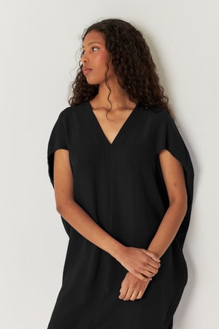 Vestido direito Leiun - Preto