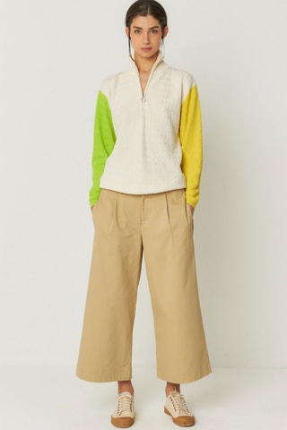 Camisola em algodão biológico Edurte - Bege