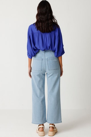 Calças de ganga em algodão biológico Ane - Azul-claro