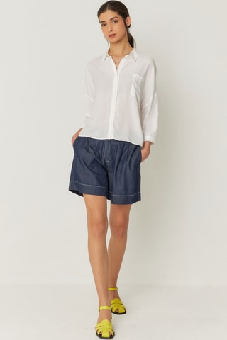 Camisa larga Mattina - Branco