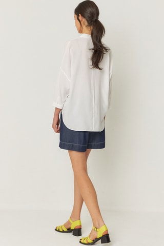Camisa larga Mattina - Branco