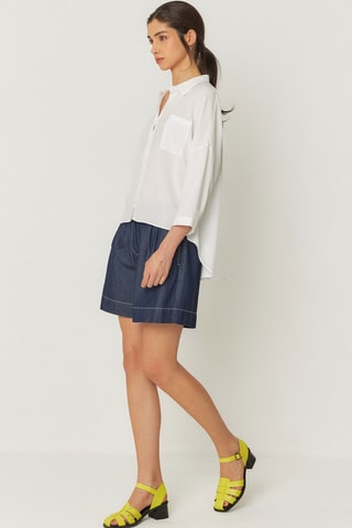 Camisa larga Mattina - Branco