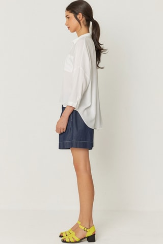 Camisa larga Mattina - Branco