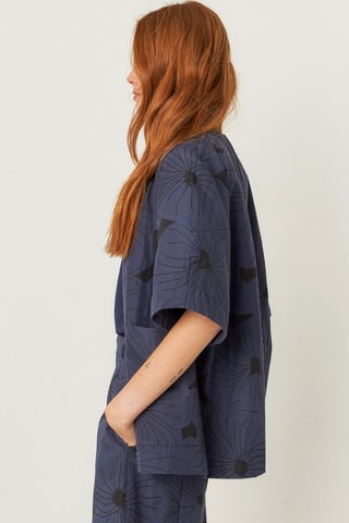 Casaco em algodão biológico Kanala - Azul