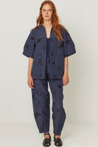 Casaco em algodão biológico Kanala - Azul