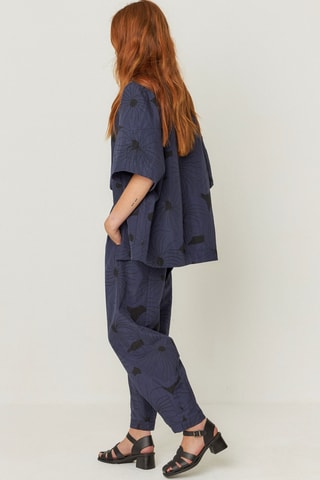 Casaco em algodão biológico Kanala - Azul