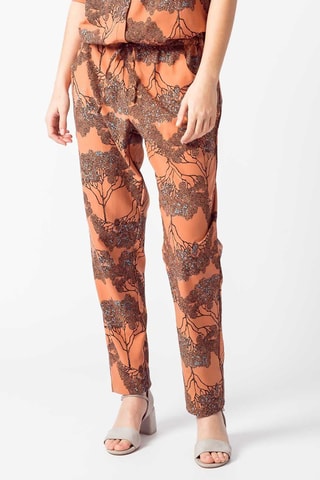 Calças Deitze - Castanho e camel - Castanho