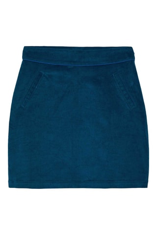 Saia direita em algodão biológico Basa - Azul-pato - Azul-escuro