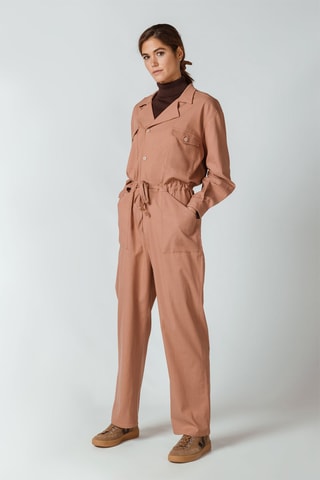 Macacão em algodão biológico Itziar - Castanho-claro - Castanho-claro