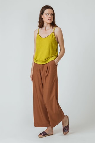 Top em linho - Verde-lima - Verde-claro