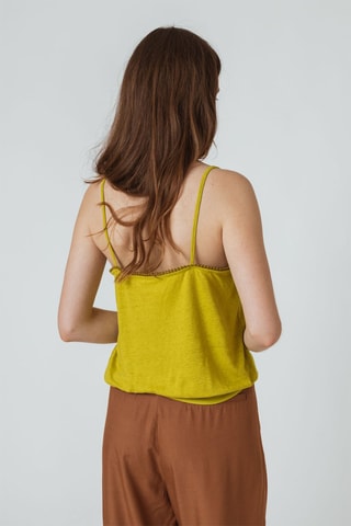 Top em linho - Verde-lima - Verde-claro